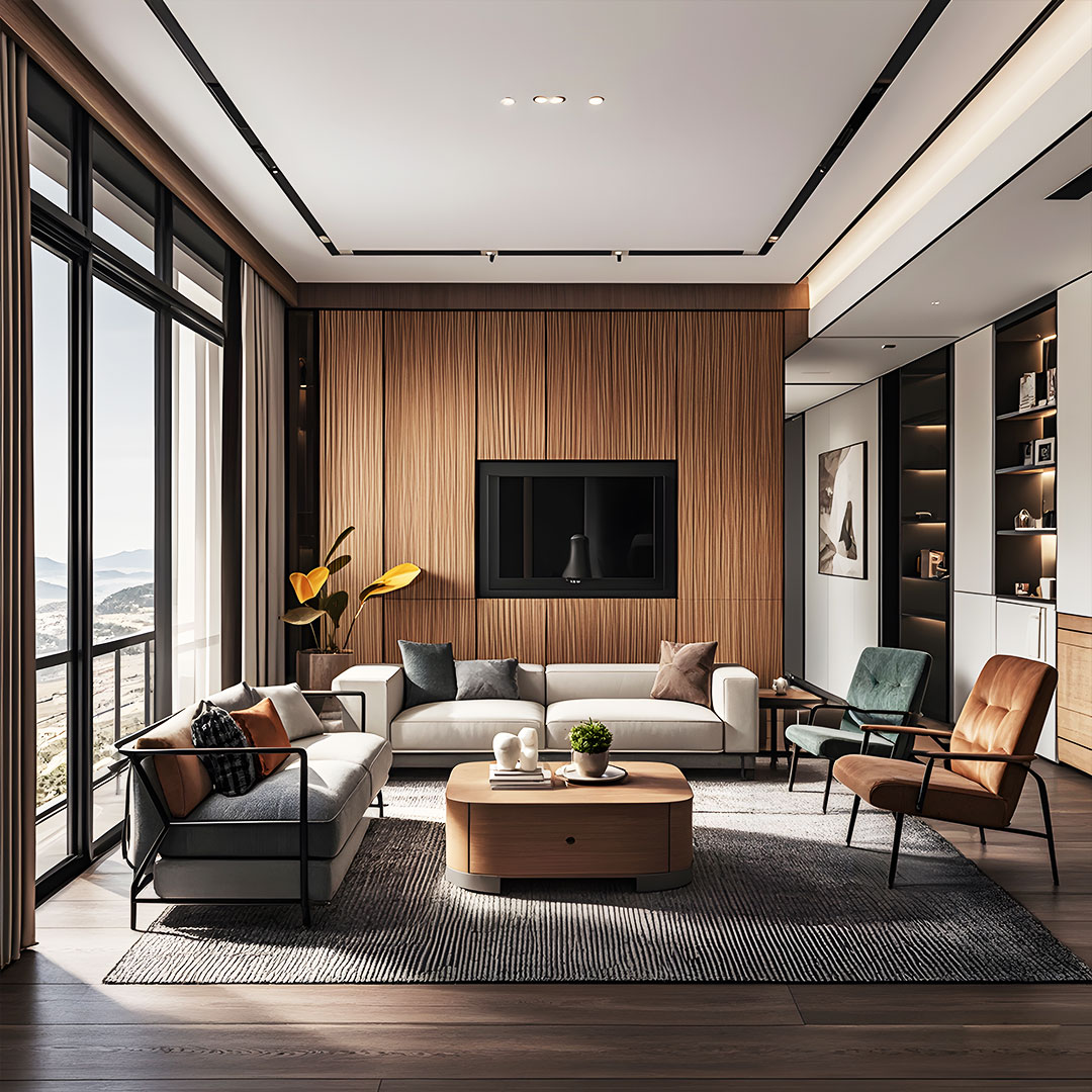 ZS06 ওয়েভ টেক্সচার প্যানেল - 3D