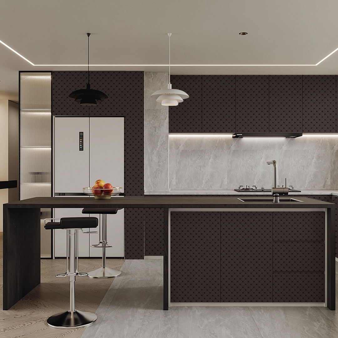 ZS34 বোনা টেক্সচার প্যানেল - প্রাকৃতিক